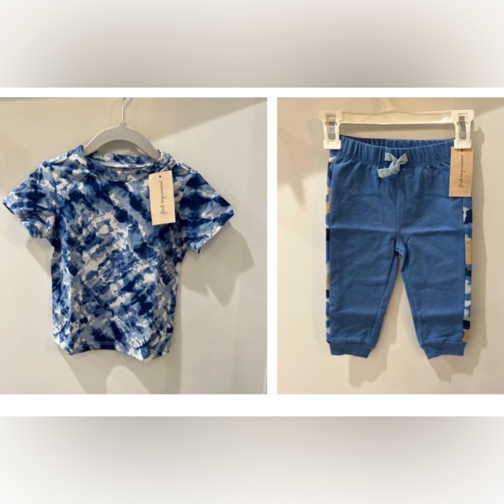 First Impressions -baby boys t-shirt and joggers- size 12 months. New with tags.